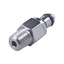 CPC (Colder) MCD Quick-Disconnect Fitting, Threaded Insert, Chrome-Plated Brass, Valved, 1/8" NPT