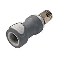 CPC (Colder) NS4 Quick-Disconnect Fittings, Threaded Body, Polypropylene, Valved, 3/8" PTF; 1/Each
