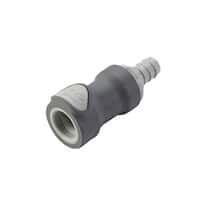 CPC (Colder) NS4 Quick-Disconnect Fittings, Hose Barb Body, Polypropylene, Valved, 3/8" ID
