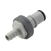 CPC (Colder) NS4 Quick-Disconnect Fittings, Hose Barb Insert, Polypropylene, Valved, 3/8" ID