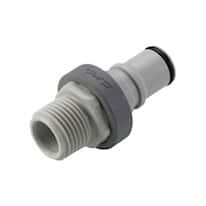 CPC (Colder) NS6 Quick-Disconnect Fittings, Threaded Insert, Polypropylene, Valved, 1/2" NPT(M); 1/Each
