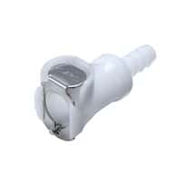 CPC (Colder) PLC Quick-Disconnect Fittings, Hose Barb Body, Acetal, Non-Valved, 1/4" ID; 25/PK
