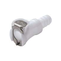 CPC (Colder) PLC Quick-Disconnect Fittings, Hose Barb Body, Acetal, Non-Valved, 3/8" ID; 1/Each