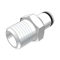 CPC (Colder) PLC Quick-Disconnect Fitting, Threaded Insert, Acetal, Non-Valved, 1/4" NPT(M)