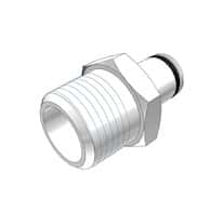 CPC (Colder) PLC Quick-Disconnect Fitting, Threaded Insert, Acetal, Non-Valved, 3/8" NPT(M)