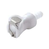 CPC (Colder) PLCD Quick-Disconnect Fittings, Hose Barb Body, Acetal, Valved, 1/4" ID