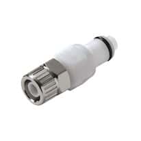 CPC (Colder) PLCD Quick-Disconnect Fitting, PTF Insert, Acetal, Valved, 3/8" OD