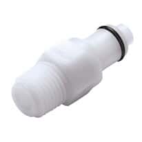CPC (Colder) PLCD Quick-Disconnect Fittings, Hose Barb Insert, Acetal, Valved, 1/4" ID