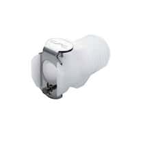 CPC (Colder) PMC Quick-Disconnect Fitting, Threaded Body, Acetal, Non-Valved, 1/4" NPT(M); 1/Each