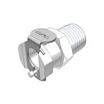 CPC (Colder) PMCD Quick-Disconnect Fitting, Threaded Body, Acetal, Valved, 1/4" NPT(M)