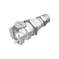 CPC (Colder) PMCD Quick-Disconnect Fittings, PTF Body, Panel Mount, Valved, Acetal, 1/4" OD; 25/PK