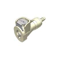 CPC (Colder) PMCD12 Quick-Disconnect Fitting, Hose Barb Body, Polypropylene, Valved, 1/8" ID