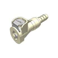 CPC (Colder) PMCD12 Quick-Disconnect Fitting, Hose Barb Body, Polypropylene, Valved, 1/4" ID