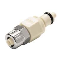 CPC (Colder) PMCD12 Quick-Disconnect Fittings, PTF Insert, Valved, Polypropylene, 1/4" OD