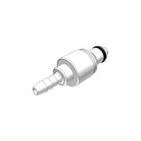 CPC (Colder) PMCD Quick-Disconnect Fitting, Hose Barb Insert, Acetal, Valved, 1/8" ID