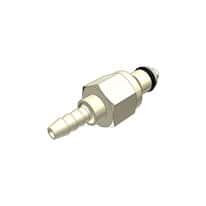 CPC (Colder) PMCD12 Quick-Disconnect Fitting, Hose Barb Insert, Polypropylene, Valved, 1/8" ID