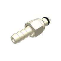 CPC (Colder) PMCD12 Quick-Disconnect Fitting, Hose Barb Insert, Polypropylene, Valved, 1/4" ID