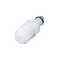 CPC (Colder) PMCD Quick-Disconnect Fitting, Threaded Insert, Acetal, Valved, 1/4" NPT(M)