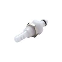 CPC (Colder) PMCD Quick-Disconnect Fittings, PTF Insert, Panel Mount, Valved, Polypropylene, 1/4" OD