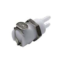 CPC (Colder) Twin Tube™ PTC Quick-Disconnect Fittings, Hose Barb Body, Panel Mount, Acetal, Non-Valved, 1/8" ID; 1/Each