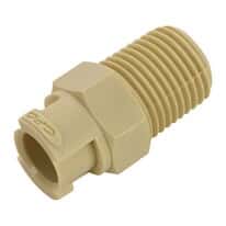 CPC (Colder) Miniature Quick-Disconnect Fitting, Threaded Body, Polypropylene, Straight-Through, 1/8" NPT(M) ID; 1/Ea