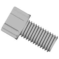 Dibafit™ Gripper Fitting, 1/4"-28 UNF(M) flat bottom, 1/8" OD tubing, gray; 10/pk