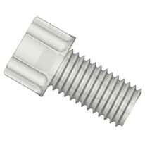 Dibafit™ Gripper Fitting, 1/4"-28 UNF(M) flat bottom, 1/8" OD tubing, white; 10/pk