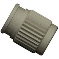 Dibafit™ In-Line Connector, 1/4"-28 UNF(F) flat bottom, 1/8" OD tubing; 10/pk