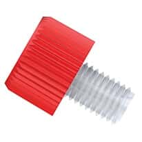 Diba Click-N-Seal™ Tubing End Fitting, inverted cone, 1/8" OD tubing, M6 ISO(M), red PC; 10/pk