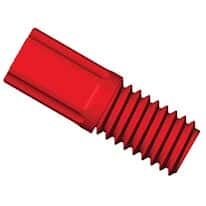 Diba Omni-Lok™ Compact Tubing End Fitting, inverted cone, 1/8"OD, 1/4"-28 UNFM, red PP; 10/pk