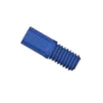 Diba Omni-Lok™ Compact Tubing End Fitting, inverted cone, 1/8"OD, 1/4"-28 UNFM, blue PP; 10/pk