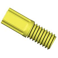 Diba Omni-Lok™ Compact Tubing End Fitting, inverted cone, 1/8"OD, 1/4"-28 UNFM, yellw PP; 10/pk
