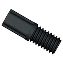 Diba Omni-Lok™ Compact Tubing End Fitting, Type S/P, 1/16"OD, 1/4"-28 UNF(M), black PP; 10/pk