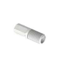 Diba Omni-Lok™ Compact Tubing End Fitting, Type S/P, 1/16"OD, 1/4"-28 UNF(M), white PP; 10/pk