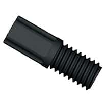 Diba Omni-Lok™ Compact Tubing End Fitting, Type S/P, 1/8"OD, 1/4"-28 UNF(M), black PP; 10/pk