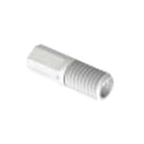 Diba Omni-Lok™ Compact Tubing End Fitting, Type S/P, 1/8"OD, 1/4"-28 UNF(M), white PP; 10/pk