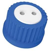 Diba Omnifit® T-Series Solvent Bottle Cap, GL38/38-430 (plastic), 2 Luer Ports without Valve