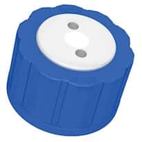 Diba Omnifit® T-Series Solvent Bottle Cap, GL38/38-430 (plastic), 2 Luer Ports with Valve