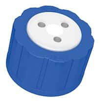 Diba Omnifit® T-Series Solvent Bottle Cap, GL38/38-430 (glass), 3 Luer Ports with Valve