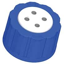 Diba Omnifit® T-Series Solvent Bottle Cap, GL38/38-430 (glass), 4 Luer Ports without Valve