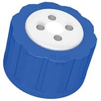Diba Omnifit® T-Series Solvent Bottle Cap, GL38/38-430 (glass), 4 Luer Ports with Valve