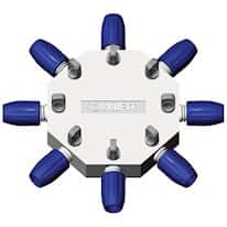 Diba Omnifit® Standard Valve for 1 to 4 mm OD Tubing, 8-way; 1/ea