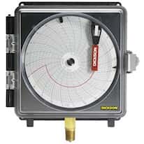 Dickson PW866 8'' Pressure chart recorder, 0 to 300 PSI, 7-day chart