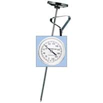 Digi-Sense Stainless Steel Bimetal Pocket Thermometer,  1.75" Dial, Glass Lens, 8" Stem, -40 to 160F,  2F Div
