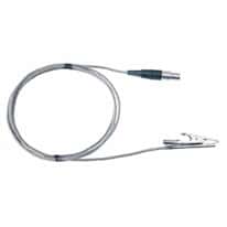 Digi-Sense Alligator Clip RTD Probe, 100 Ohm, Digi-Sense® 3-Pin Connector, 1.39" Length, 10 ft Stainless Steel Braid Cable