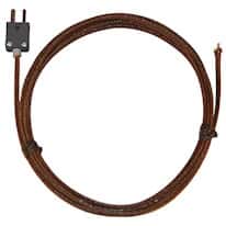 Digi-Sense Type-J High-Temperature Fiberglass-Insulated Probe Mini-Connector, Exposed 10ft 20 -Gauge