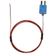 Digi-Sense Type-T, Kapton-Insulated Probe, Mini-Connector, Exposed, 5ft 30 -Gauge, 6 Pk