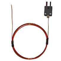 Digi-Sense Type-J, Kapton-Insulated Probe, Mini-Connector, Exposed, 5ft 30 -Gauge, 6 Pk