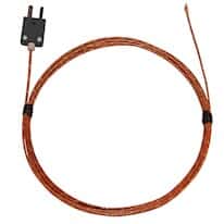 Digi-Sense Type-J, Fiberglass-Insulated Probe, Mini-Connector, Exposed, 10ft 24 -Gauge