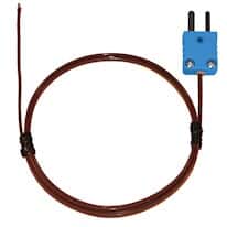 Digi-Sense Type-T Pvc-Insulated Probe Exposed Tip Mini-Connector, Exposed 3ft 24 -Gauge